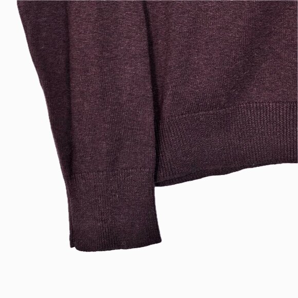 😊Lilla P Criss-Cross Sweater Cabernet V-neck/back Lightweight Long Sleeve iz M - Picture 8 of 11